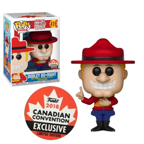 Pop! Animation Vinyl Figure Dudley Do Right #419 (2018 Canadian Convention Exclusive)