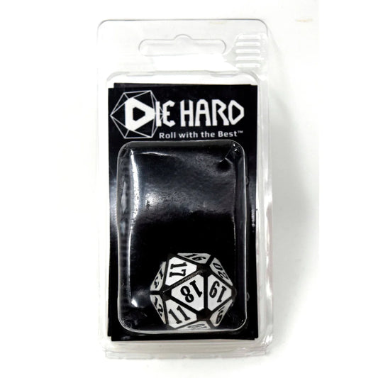 Die Hard Dice - Metal MTG Roll Down Counter Sinister White - D20