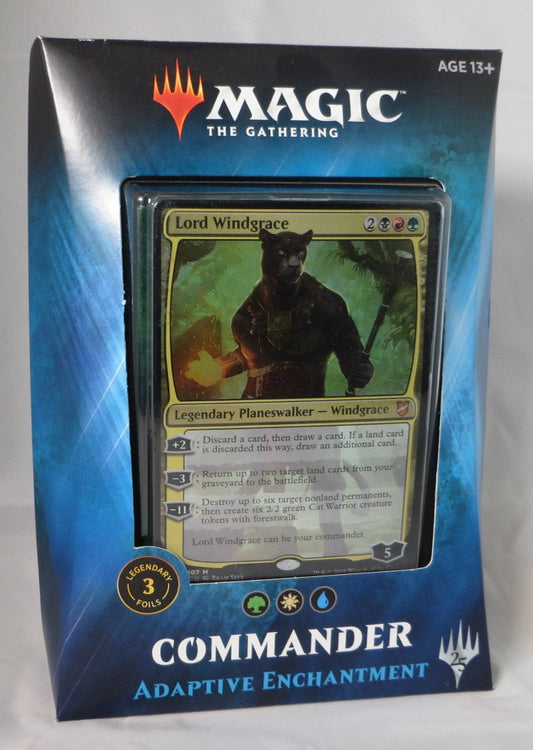 Magic the Gathering: Commander 2018 - Adaptive Enchantment **WITH WRONG LARGE COMMANDER CARD ON FRONT*** Error Deck