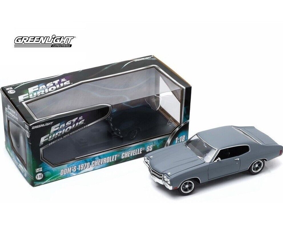 1970 Chevrolet Chevelle SS Primer Grey - Fast & Furious 1:43 Scale Die-Cast