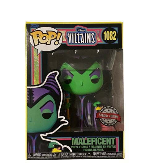 Pop! Disney Villains Vinyl Figure Maleficent #1082 Blacklight Special Edition