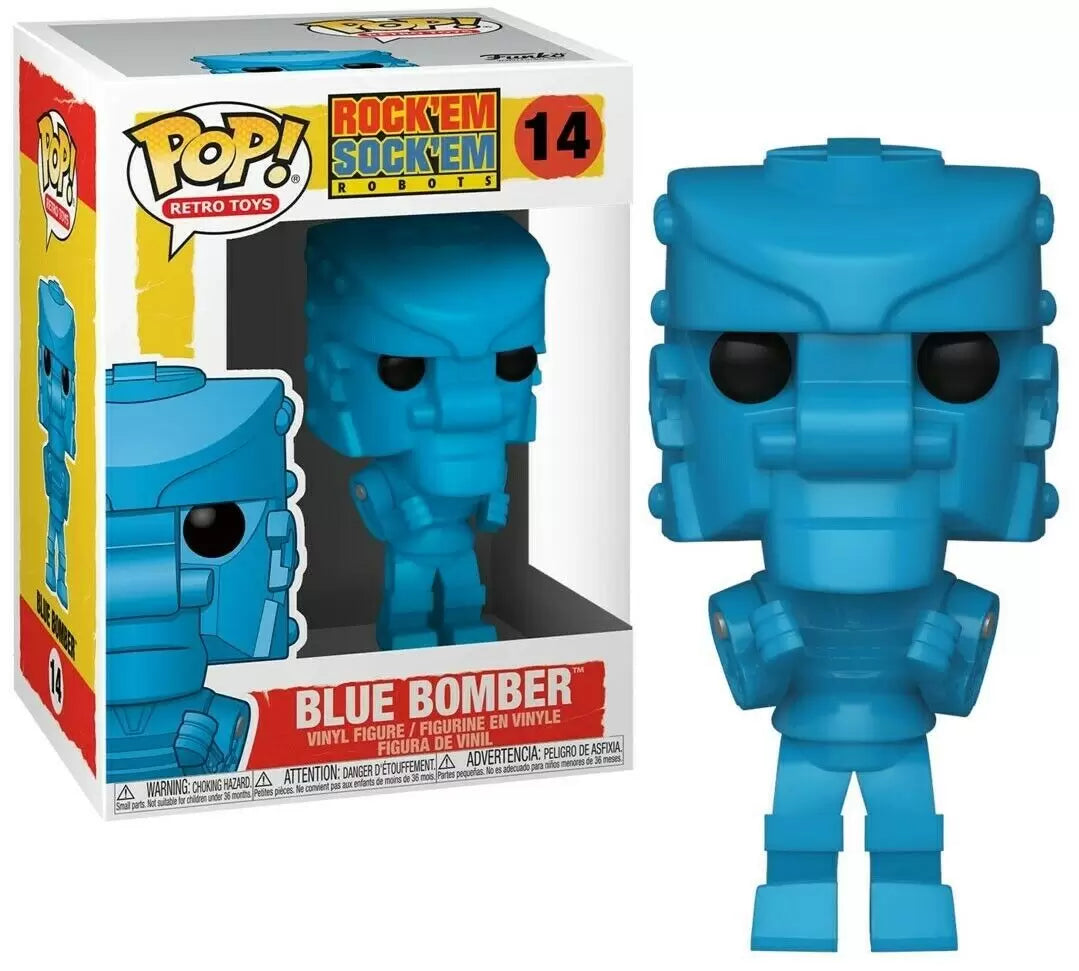 Pop! Retro Toys Rock 'Em Sock 'Em Robots Vinyl Figure Blue Bomber #14