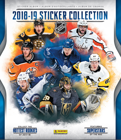 2018-19 NHL Sticker Collection Box + 2 Sticker Books