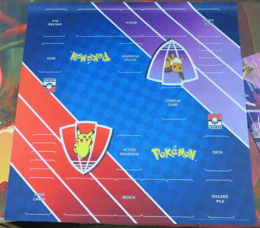 Official Pokémon League 2 Player Double Playmat Pikachu & Eevee