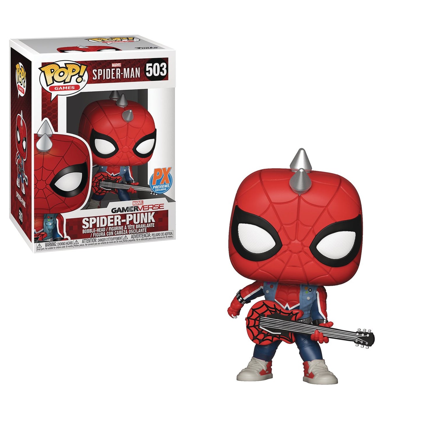 Pop! Games Marvel Spider-Man Vinyl Bobble-Head Spider-Punk #503 PX Previews Exclusive