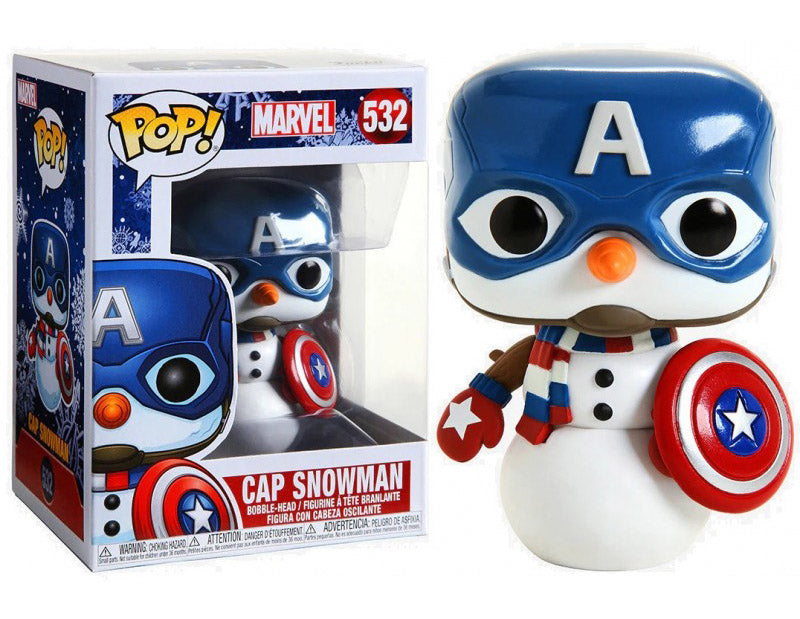 Pop! Marvel Holiday Vinyl Bobble-Head Cap Snowman #532