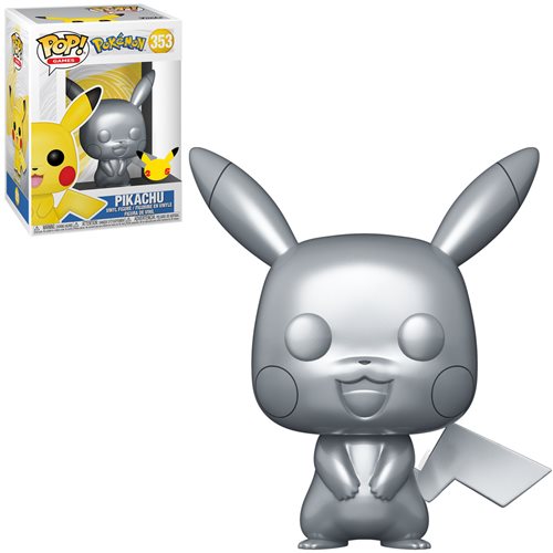 Pop! Games Pokemon Vinyl Figure Pikachu (Silver Metallic) #353 (Vaulted)